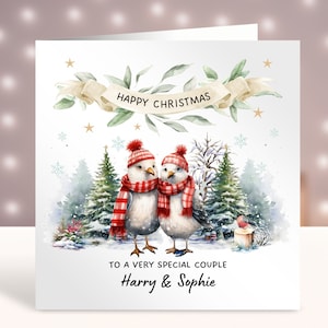 Biglietto di Natale personalizzato per coppia, Buon Natale a una coppia speciale, Biglietto di Natale per entrambi, Biglietto di Natale per amici