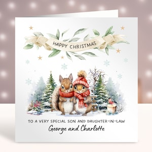 Buon Natale a un figlio e una nuora molto speciali, biglietto di Natale per figlio e nuora, biglietto di Natale per coppia, entrambi