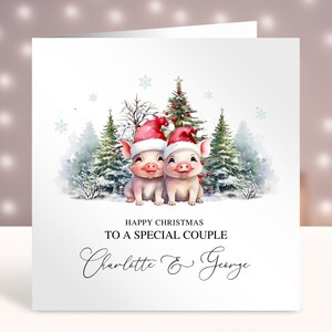 Biglietto di Natale personalizzato per coppia, Buon Natale a una coppia speciale, Biglietto di Natale per entrambi, Biglietto di Natale per amici
