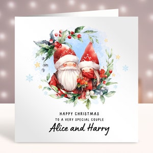 Carte de Noël personnalisée pour couple, joyeux Noël à un couple spécial, carte de Noël pour vous deux, carte de Noël entre amis