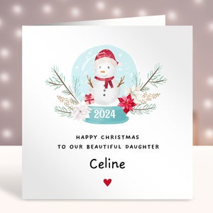 Biglietto di Natale personalizzato per figlia, figlio, nipote, nipote, sorella, cugino, amico, animali del bosco
