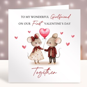 Première carte de Saint Valentin ensemble, carte de Saint Valentin pour petite amie, 1er Saint Valentin ensemble, carte de Saint Valentin petite amie