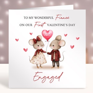 Tarjeta de San Valentín para el primer prometido, tarjeta del día de San Valentín para la prometida, tarjetas de San Valentín para el futuro esposo, tarjeta de San Valentín para el primer prometido