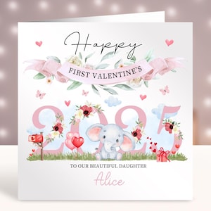 Biglietto di San Valentino personalizzato, biglietto di San Valentino per il primo bambino, biglietto per bambine, figlia, nipote, sorella, cugina, amica