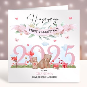 Personalisierte erste Valentinstag Karten, 1. Valentinstag als meine Mama, Karten vom Baby, neue Mutter Geschenk, Karte für Sie von Tochter Sohn Baby