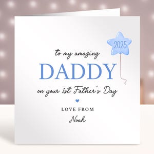 Tarjeta personalizada para el primer día del padre, regalo para el primer día del padre, "Te amo, papá", tarjeta para hijo, hija, papá, abuelo, gruñón, pops.
