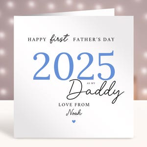 Tarjeta personalizada para el primer día del padre, regalo para el primer día del padre, "Te amo, papá", tarjeta para hijo, hija, papá, abuelo, gruñón, pops.