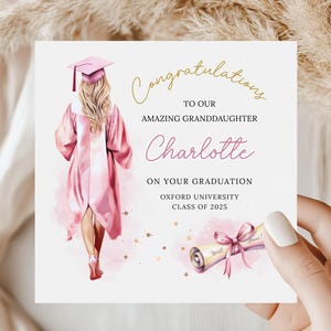 Carte de remise de diplôme personnalisée, carte de remise de diplôme universitaire, carte de félicitations pour fille, soeur, nièce, petite-fille, remise des diplômes 2025