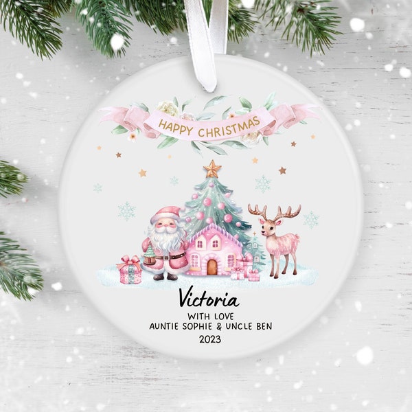 Personalised Christmas Bauble For Daughter, Granddaughter, Niece, Goddaughter Present, Family Gift Keepsake, Special Grandchild Bauble