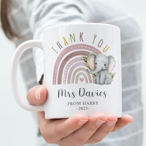 Personalised Teacher Mug, Thank You For Helping Me Grow, Ta Gift From Teachers, It Takes a Big Heart to Shape Little Minds Appreciation Week