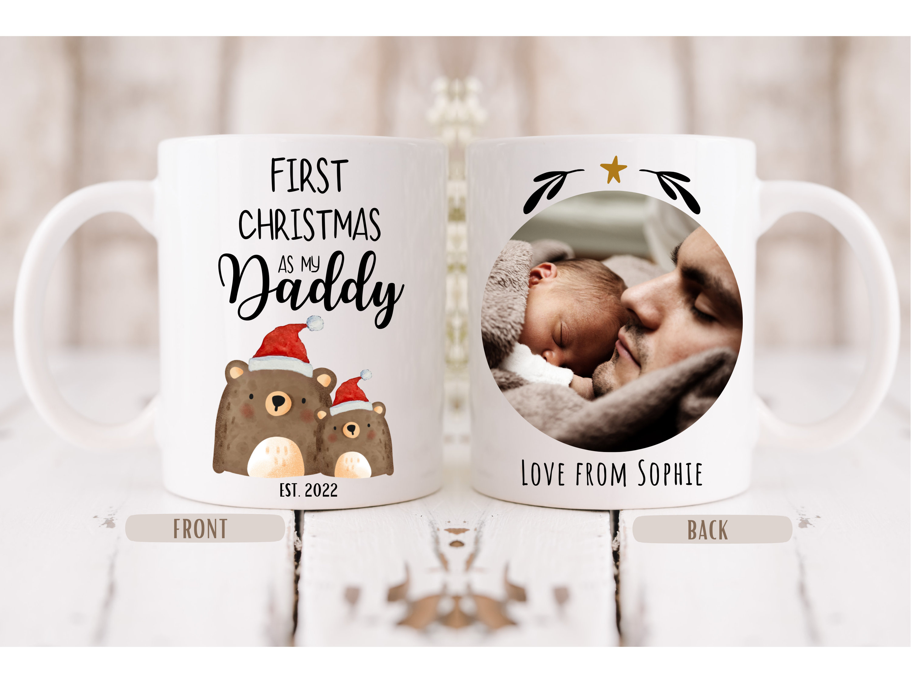 First Christmas Gift for Daddy 2022 Baby Christmas Gift for Daddy