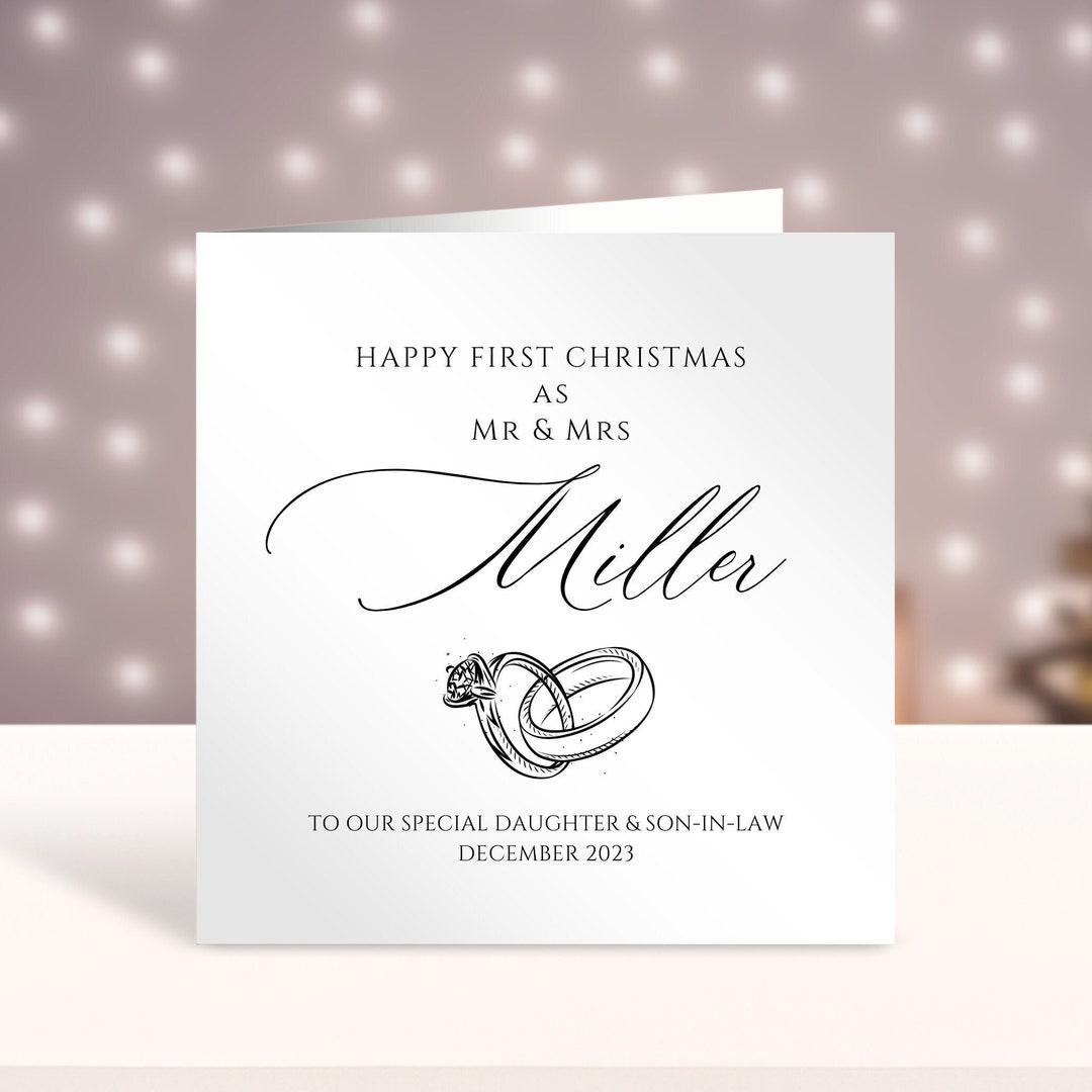 First Married Christmas Mr. And Mrs. Full Photo Holiday Card | Zazzle - View #12