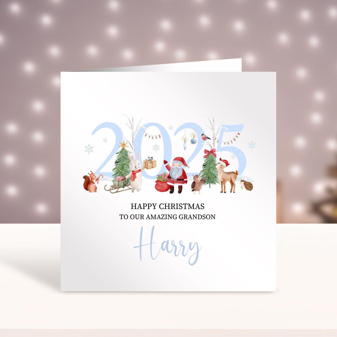 First Christmas Card For Baby Boy, Baby 1st Christmas 2025, Card For Son, Grandson, Nephew, Little Boy, Any Relation