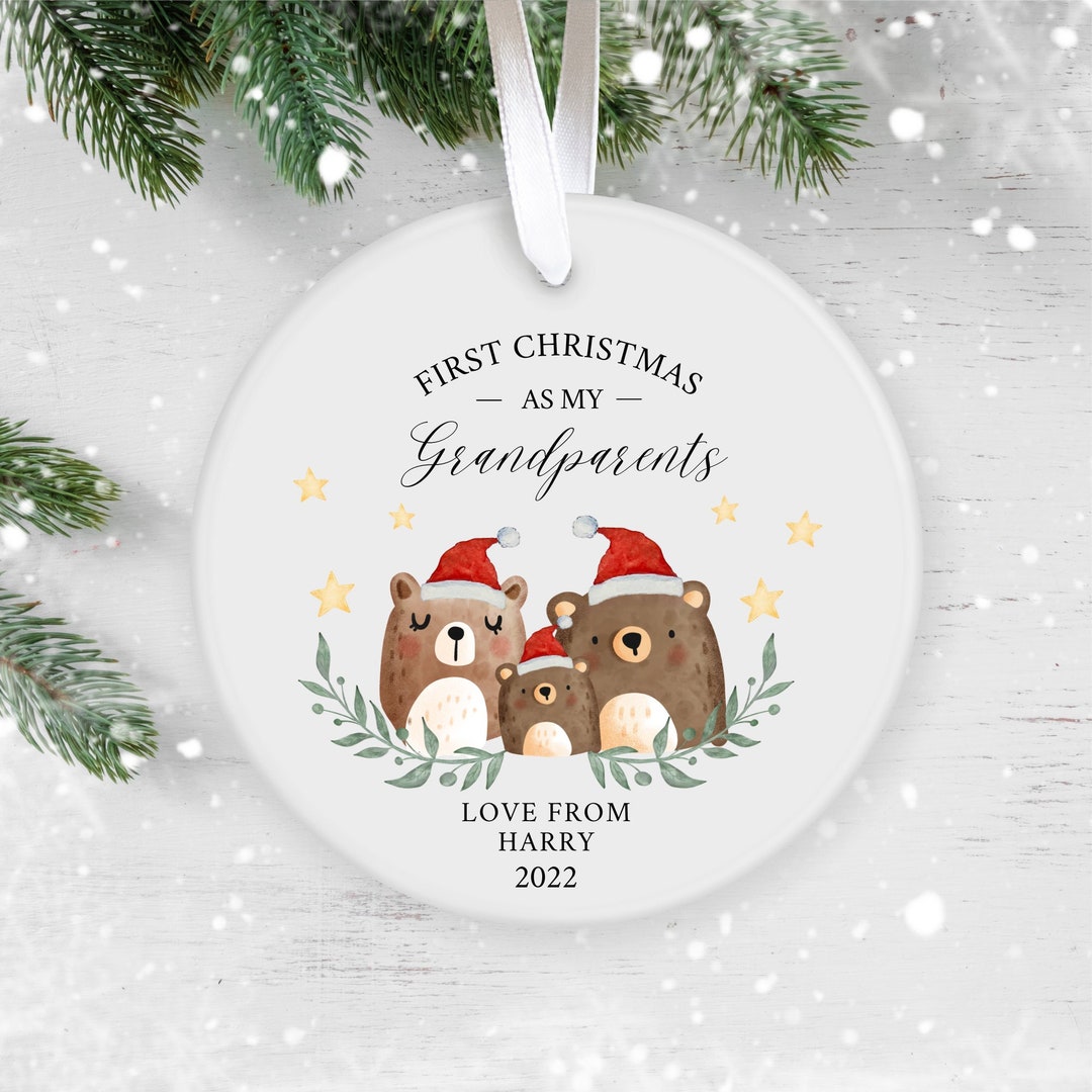 Personalised First Christmas as Grandparents, Gift for Nanny Grandma