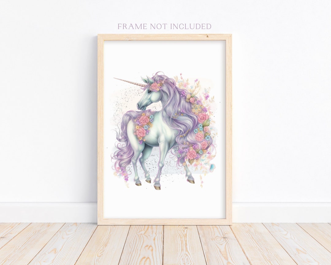 Unicorn Print, Girls Room Print, Girls Bedroom Wall Art, Nursery Print ...