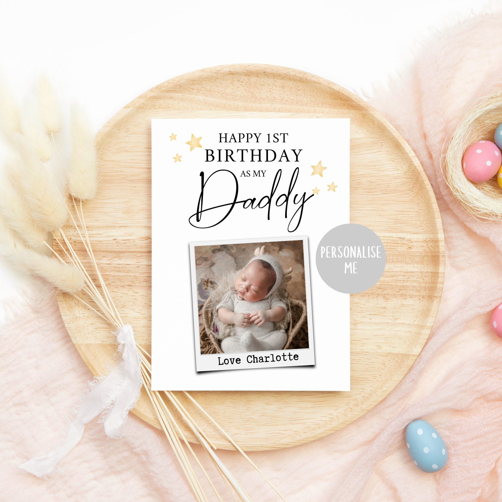 Holz-Herz Deko „A Daughter‘s First Love“ – 10x10 Cm, Geburtstagsgeschenk Für Papa