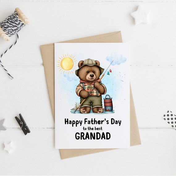 Fishing Father's Day Card, Fisherman, for A Special Dad, Daddy, Grandad,  Step Dad, Papa, Pops, Grampy, Happy Fathers Day, Card for Him 