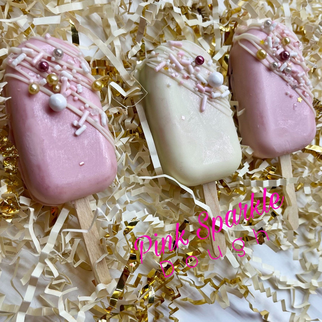 Pink Cakesicles/cake Pops Pink and White Theme Birthday Treats Etsy