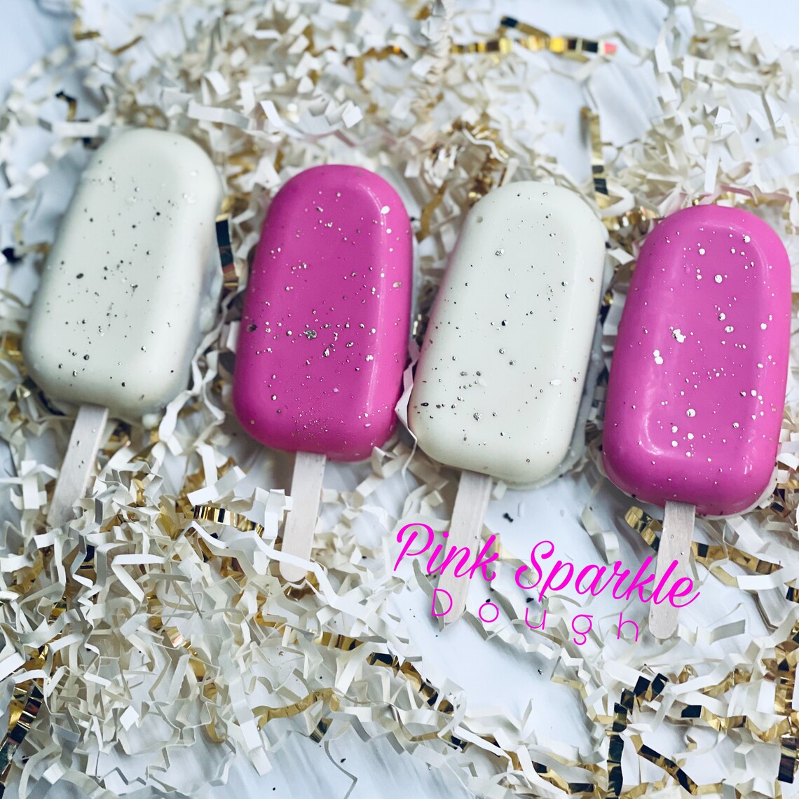 1/2 Dozen Cakesicles Cake Pops Hot Pink & Gold Cakepops Treats Etsy