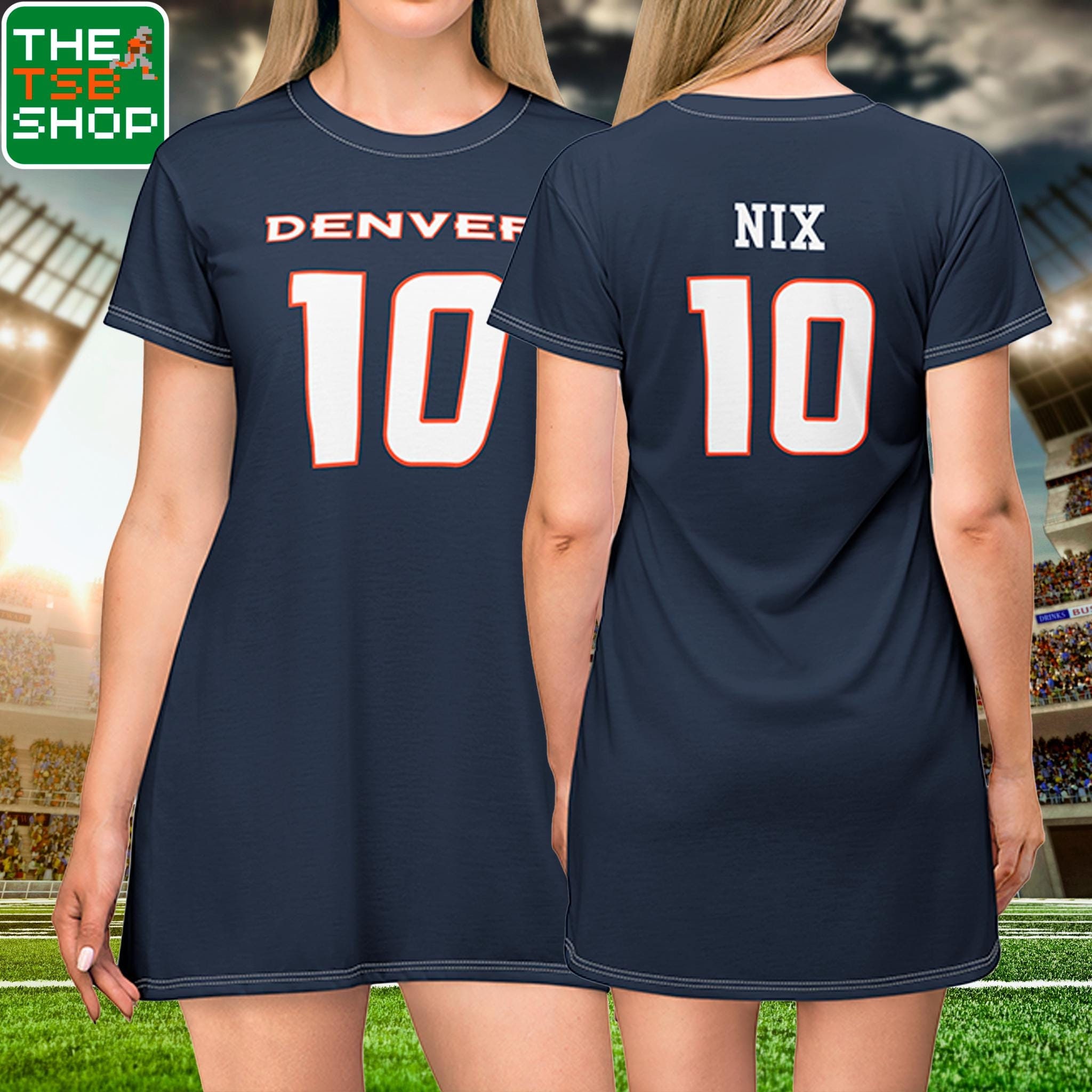 Bo Nix Jersey T Shirt Dress Denver Etsy
