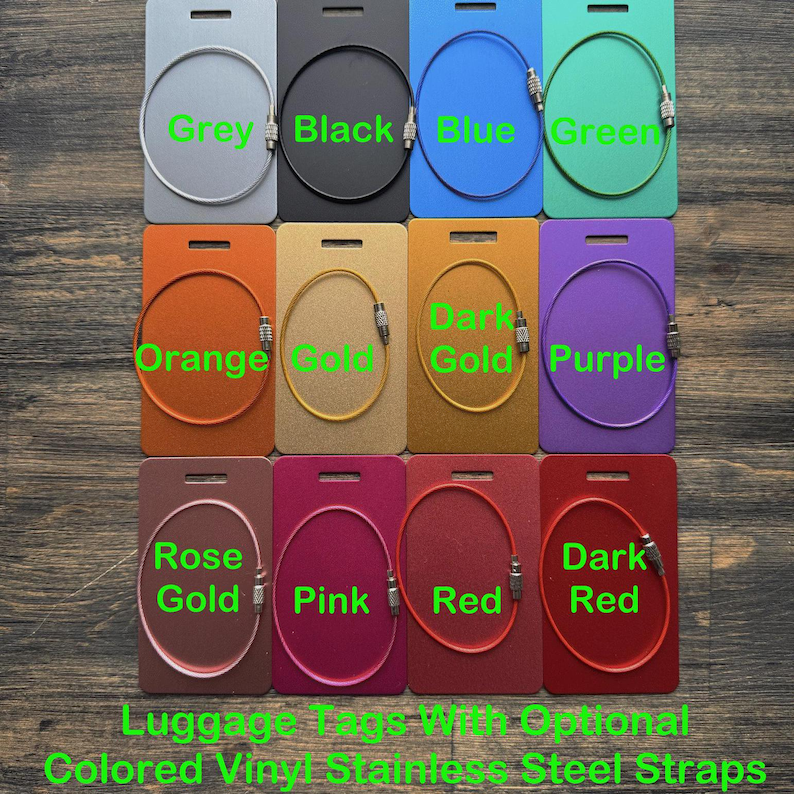 Premium aluminum construction – lightweight yet ultra-durable
Custom engraving – add your name, initials, or contact details
Available in multiple colors – stylish and easy to spot
Stainless steel cable attachment – secure & tamper-proof
Waterproof & scratch-resistant – built for long-term use
Personalized Luggage Tag
Custom Luggage Tag
Leather Luggage Tag
Travel Accessories
Monogrammed Bag Tag
Engraved Luggage Tag
Custom ID Tag
Suitcase Name Tag
Unique Luggage Tag
Wedding Favor Luggage Tag