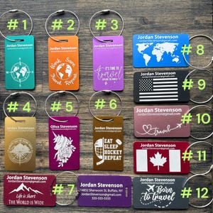 Personalized Luggage Tag, Custom Luggage Tag, Leather Luggage Tag, Travel Accessories, Monogrammed Bag Tag, Engraved Luggage Tag, Custom ID Tag,
Suitcase Name Tag, Unique Luggage Tag, Wedding Luggage Tag,
Custom Luggage Tag, Leather Luggage Tag, Travel Accessories, aluminum, lightweight, durable, Logo, Custom engraving, multiple colors, stylish, easy to spot, Stainless steel cable, secure, Waterproof, scratch-resistant, long-term use, Canada, Made in Canada, Canadian Seller, tamperproof