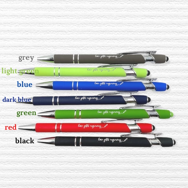 Personalized Engraved Rubber Grip Ball Point Pens, Bulk Order for: Business, Weddings, Baby Showers, Family Reunions, Birthdays, Marketing