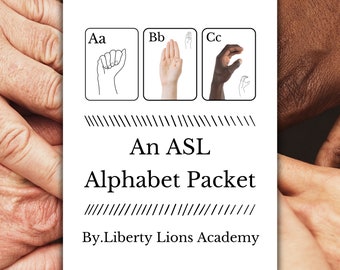 ASL Alphabet Flashcards | Handwriting | Matching Game | American Sign Language | Homeschool Printables | Early Learning | Learn To Sign