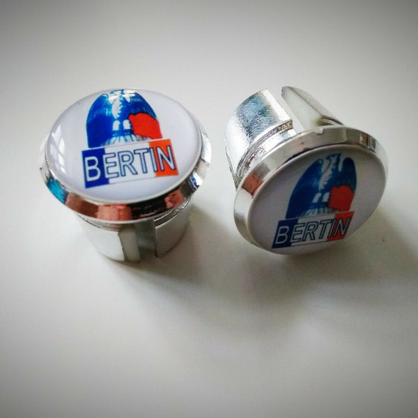 Bertin Handlebar End Plugs, Bar End Caps, endcaps chrome new vintage style