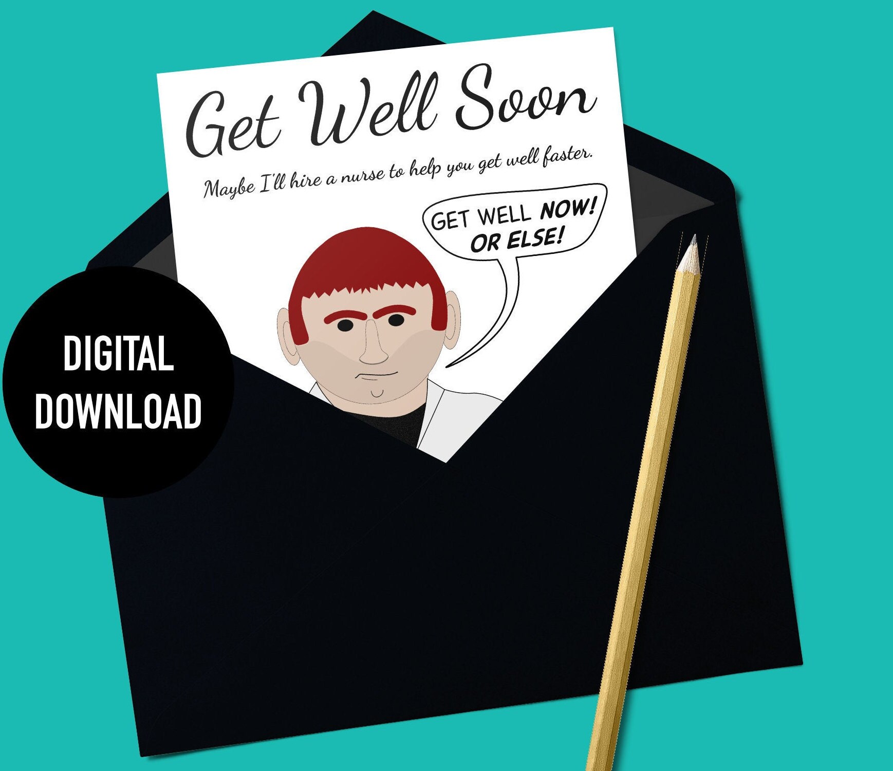 Printable Get Well Cards Funny Get Well Cards Get Well Cards - Etsy UK