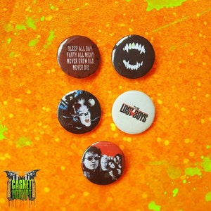 Conjunto de botões/pins "Os Garotos Perdidos" - Terror/Vampiros - Anos 80