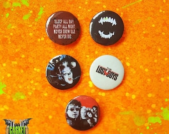 The Lost Boys button badge pin set horror vampire 80s