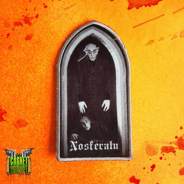 Nosferatu Dracula Horror Gothic Patch Gedrukt opstrijkbare vampier