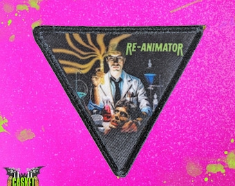 Re-Animator Horror Movie Triangular Printed Patch HP Lovecraft