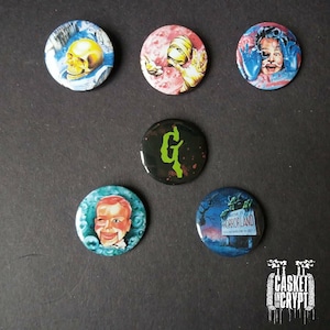 Goosebumps button badge set horror books stories R L Stein