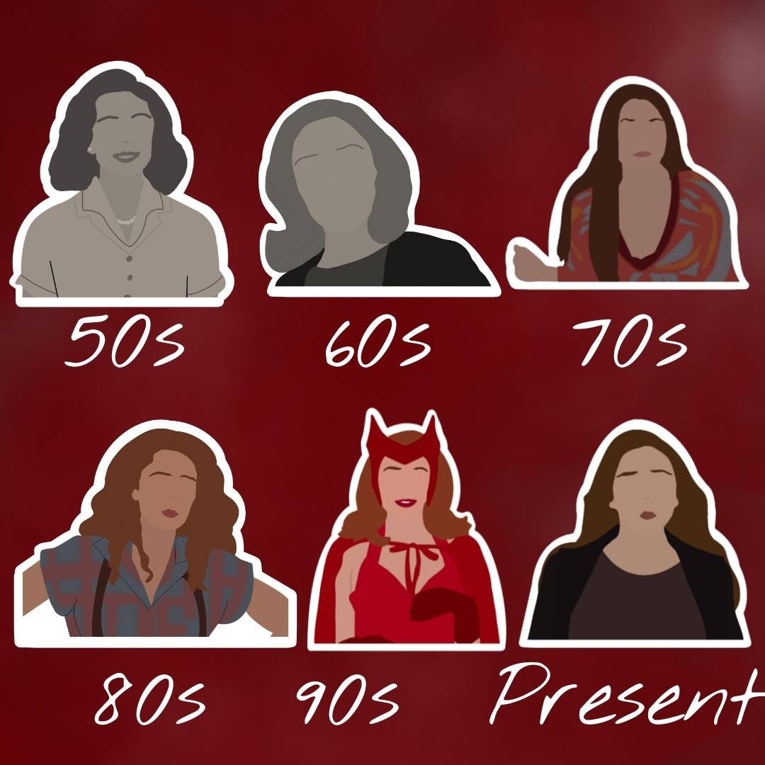 WandaVision Agatha sticker Wanda Vision Couple WandaVision sticker WandaVision Scarlet Witch sticker Agatha all along sticker