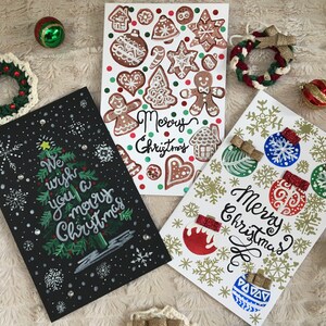 Cartes de Noël faites à la main 6 » x 9 »- Cadeaux personnalisés pour les amis et la famille