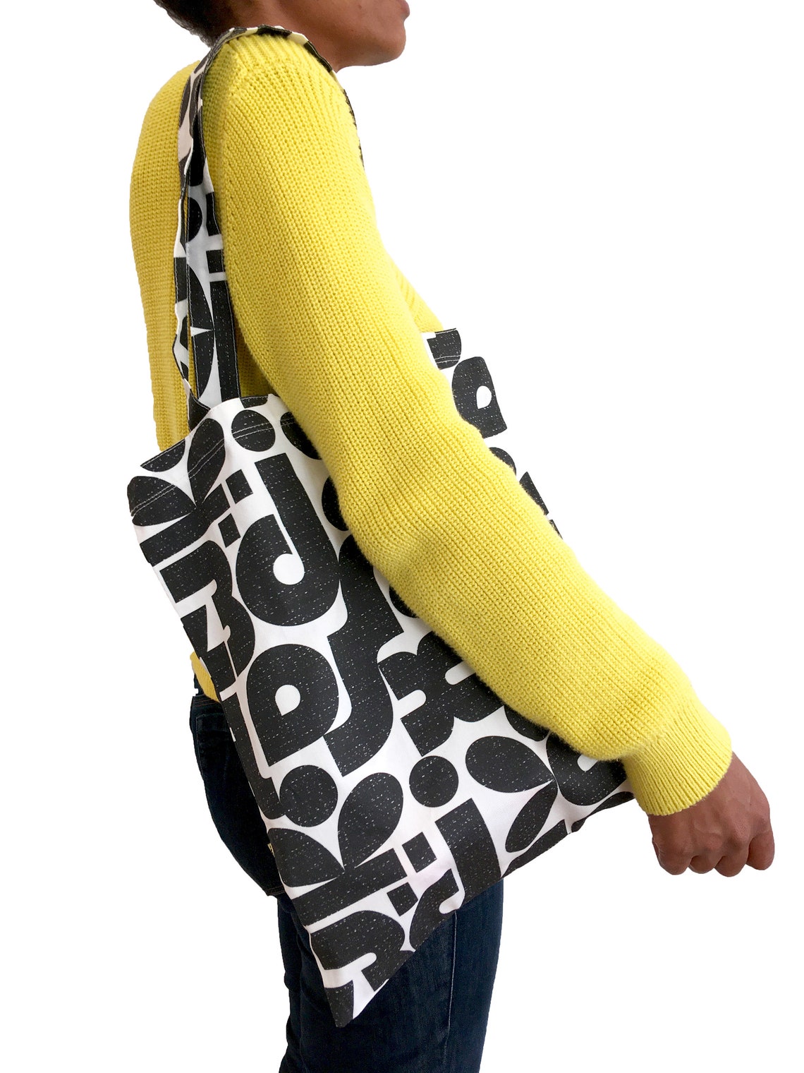 Typo Tote Bag Diseño inspirado en Bauhaus Gift Idea Etsy