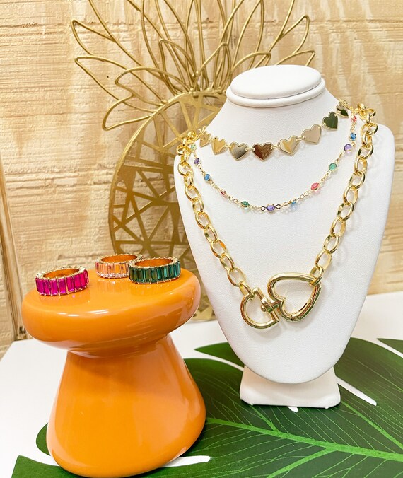 Brazilian Jewelry set 3 rings 1 necklace 2 chokers Etsy