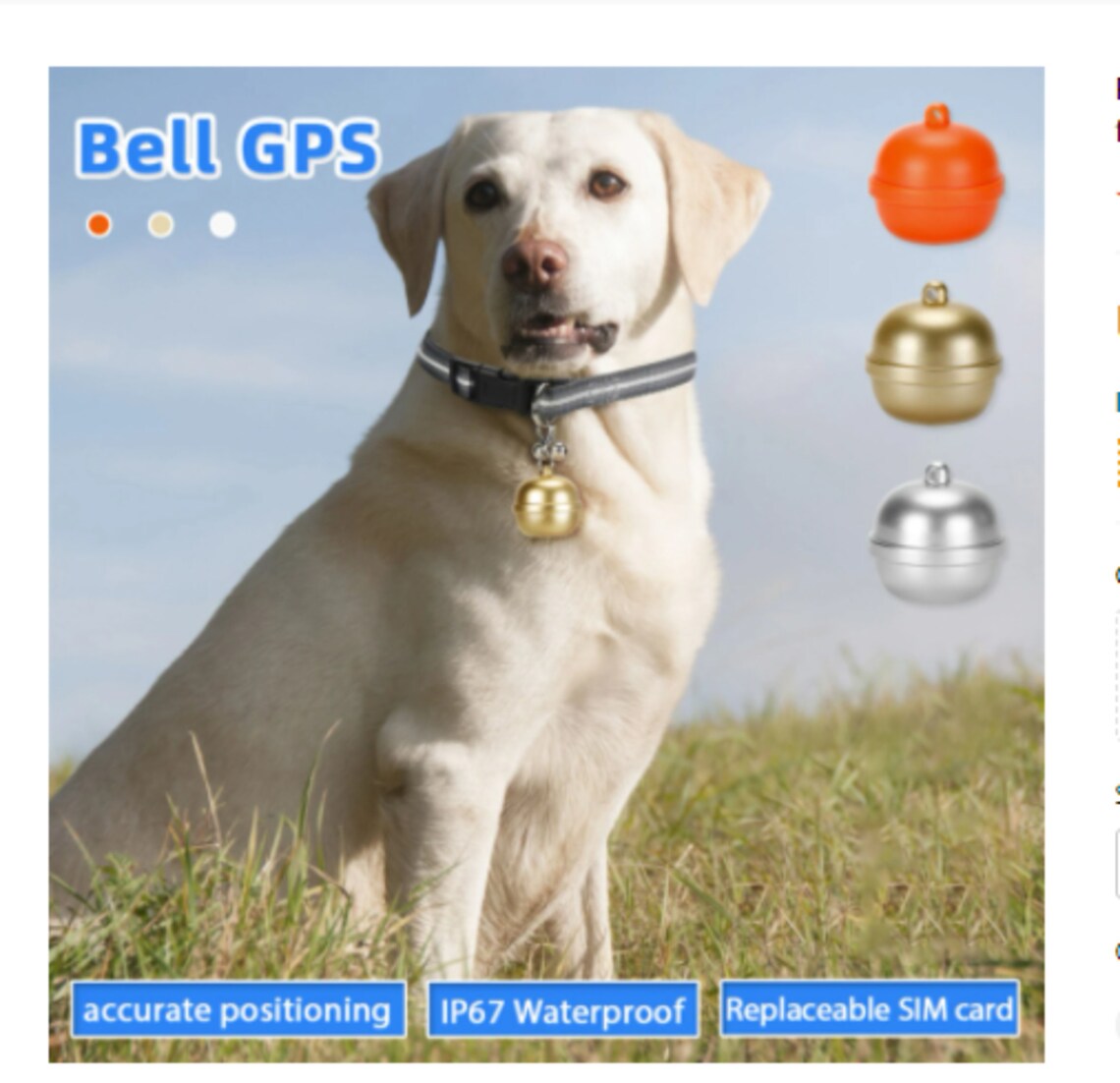 Pet GPS Locator Smart Pet Bell GPS Locator Dog Cat Anti Lost Etsy