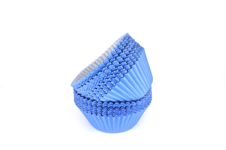 2 inches diameter base 1.5 inches height 100 pcs Blue Baking Cups Muffins 2 Pack of 50 Paper Liners Wrappers for Cupcakes