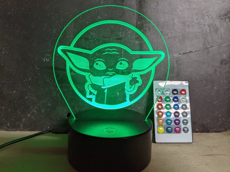 Baby Yoda the child night light lighted LED Acrylic Sign