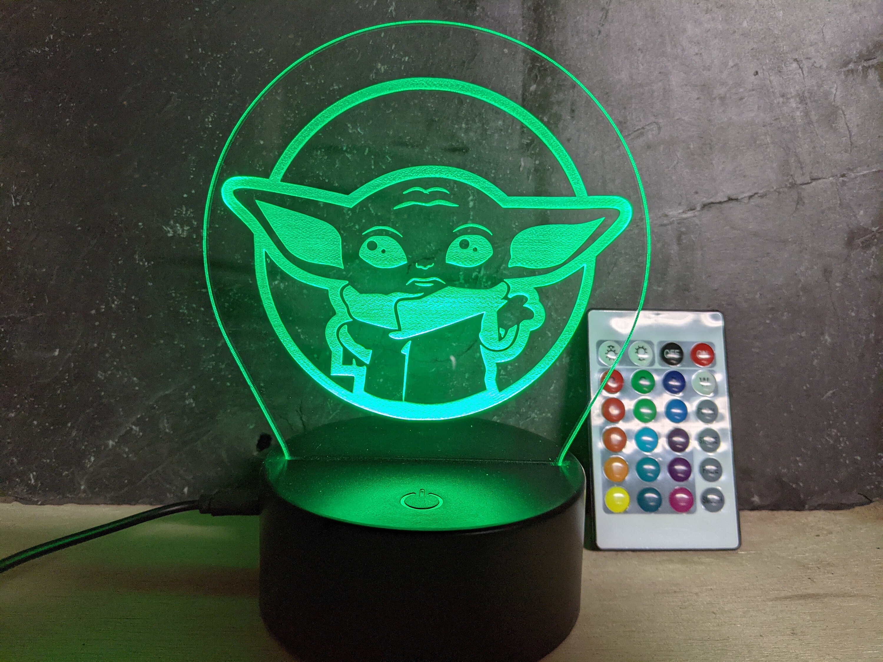 Baby Yoda the Child Night Light Lighted LED Acrylic Sign Etsy