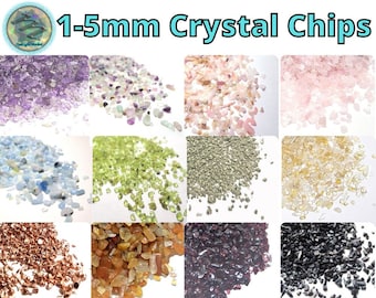 Crushed Crystal Chip Bags 1-5mm, 1oz, 2oz, 4oz, 8oz | Gemstone Chip Bags, Crushed Crystals, Crystals for Candles, Resin Crafts, epoxy inlay