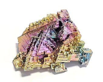 Bismuth Crystals | Rainbow Bismuth Crystals, Geometric Bismuth, Pure U.S. Made Bismuth, Chakra Balancing Crystal, Transformation Crystal