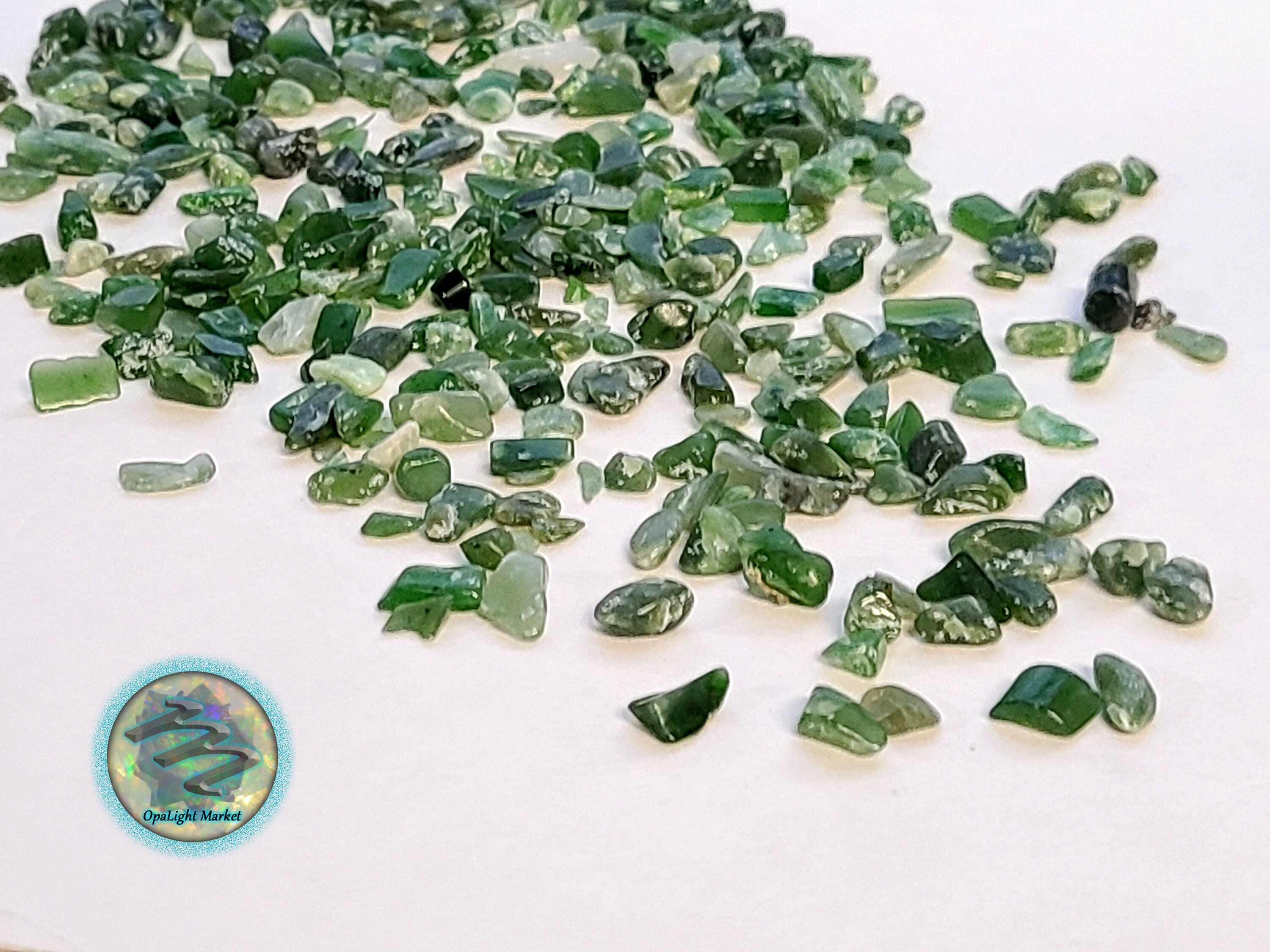 Nephrite Jade Crystal Chips 38mm Natural Bulk Jade Chips Etsy