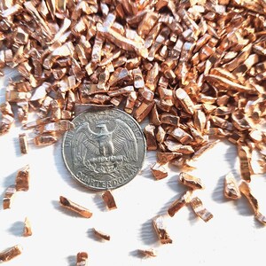 99.9% Pure Copper Shavings | Copper Chop, Copper Flakes, Copper Shreds, Copper bits, Crafts, Orgone Pyramids, Resin Inlay, Art Texturing image 3