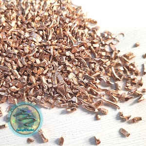 99.9% Pure Copper Shavings | Copper Chop, Copper Flakes, Copper Shreds, Copper bits, Crafts, Orgone Pyramids, Resin Inlay, Art Texturing image 1