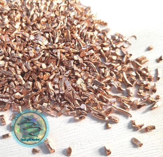99.9% Pure Copper Shavings | Copper Chop, Copper Flakes, Copper Shreds, Copper bits, Crafts, Orgone Pyramids, Resin Inlay, Art Texturing