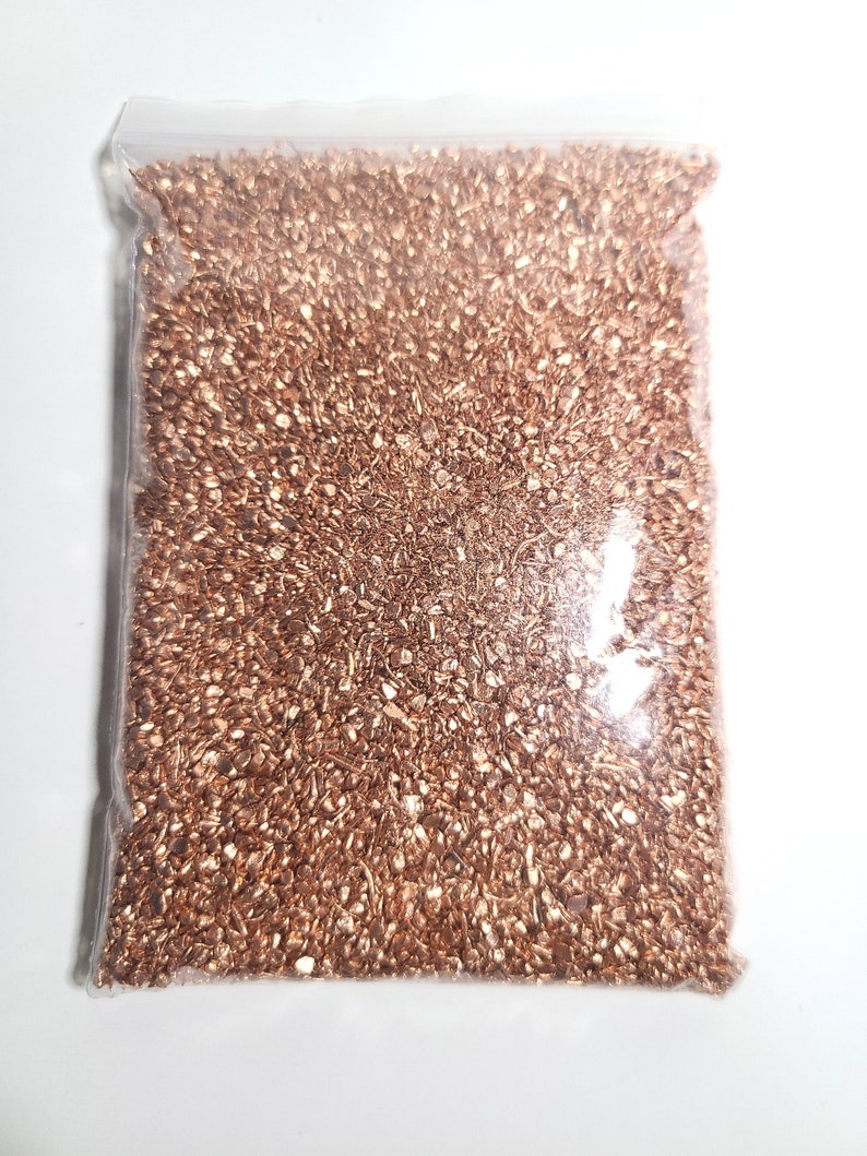 99.9% Pure Copper Shavings | Copper Chop, Copper Flakes, Copper Shreds, Copper bits, Crafts, Orgone Pyramids, Resin Inlay, Art Texturing image 4